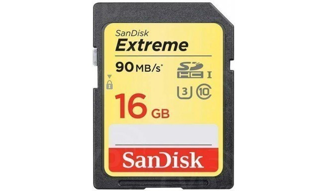 SanDisk atmiņas karte SDHC 16GB Extreme Video V30 90MB/s