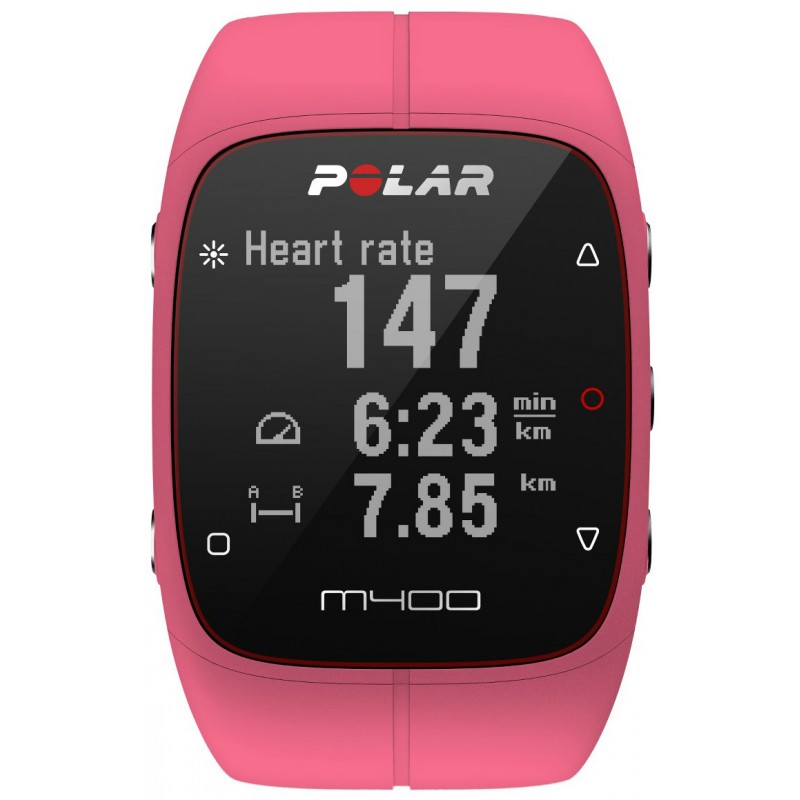  Polar M400 GPS Smart Sports Watch with Heart Rate Monitor  (Pink) : Sports & Outdoors