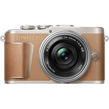 Olympus PEN E-PL9 + 14-42mm Kit, brown/silver
