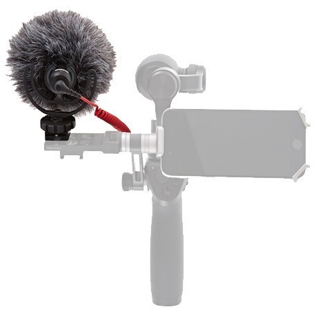 DJI Osmo mikrofons Rode VideoMicro + ātrās atbrīvošanas stiprinājums