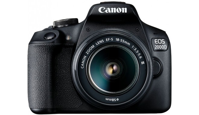 Canon EOS 2000D + 18-55mm III Kit, melns