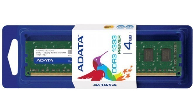 A-DATA DDR3-1333 SDRAM 4GB (AD3U1333W4G9-S)