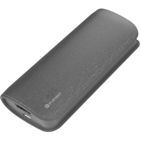 Platinet power bank Leather 5200mAh, серый (43410)