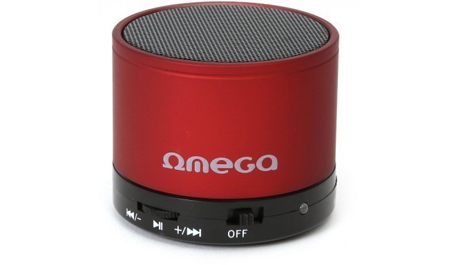 Omega juhtmevaba kõlar Bluetooth V3.0 Alu 3in1 OG47R, punane (42646)