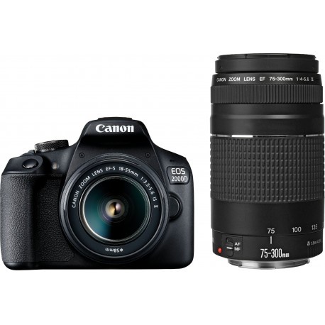 Canon EOS 2000D + 18-55mm IS + 75-300mm Kit