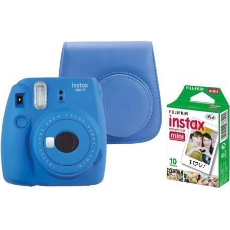 Fujifilm Instax Mini 9, cobalt blue + vutlar + paber
