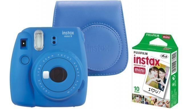 Fujifilm Instax Mini 9, cobalt blue + vutlar + paber