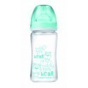 CANPOL barošanas pudelītes Anti-Colic EasyStart glass 240ml, Forest Friends 79/002_blu