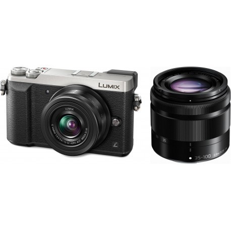 Panasonic Lumix DMC-GX80 + 12-32mm + 35-100mm Kit, hõbedane