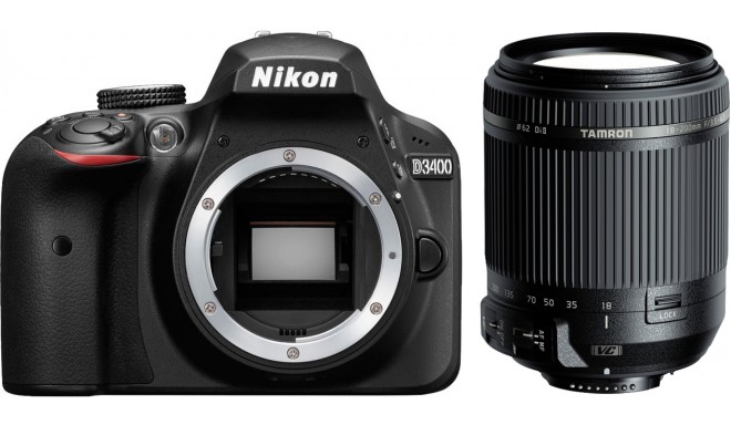 Nikon D3400 +Tamron 18-200мм VC, черный