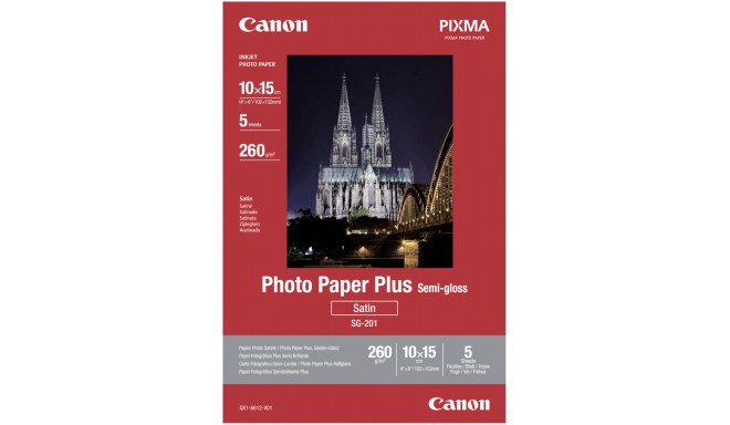 Canon fotopaber SG-201 10x15 260g 5 lehte