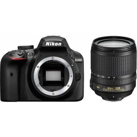 Nikon D3400 + 18-105мм AF-S VR Kit, черный