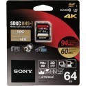 Sony memory card SDXC 64GB U3 Class 10