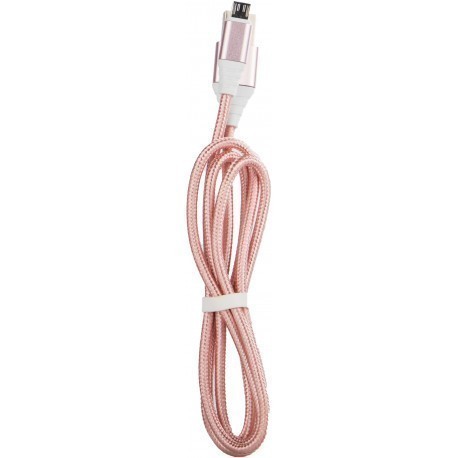 Omega kabelis microUSB 1m appīts, rozā (44260)