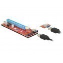 DELOCK RISER CARD PCI EXPRESS X1 > X16 WITH 60 CM USB CABLE