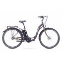Women's electric city bicycle 18 L E-GEN C10 brown