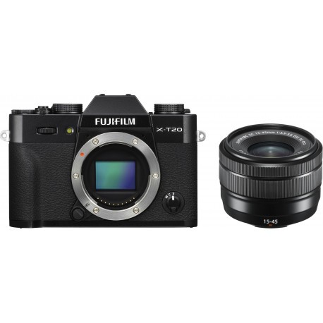 Fujifilm X-T20 + 15-45mm Kit, melns