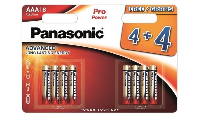 Panasonic Pro Power baterija LR03PPG/8B (4+4 gb.)