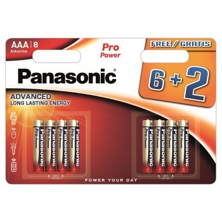 Panasonic Pro Power battery LR03PPG/8B (6+2)
