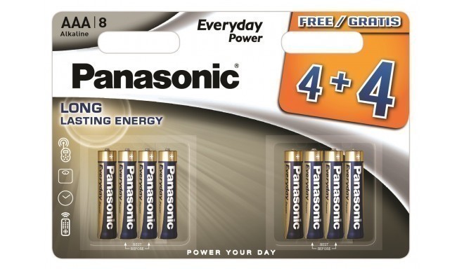 Panasonic Everyday Power батарейки LR03EPS/8BW (4+4)