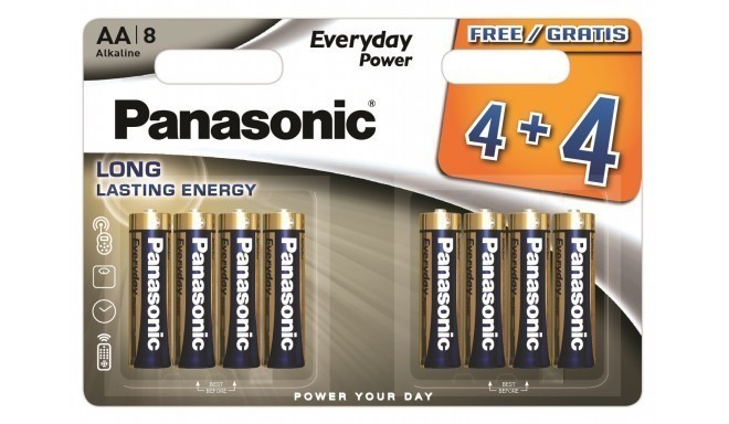 Panasonic Everyday Power patarei LR6EPS/8BW (4+4)