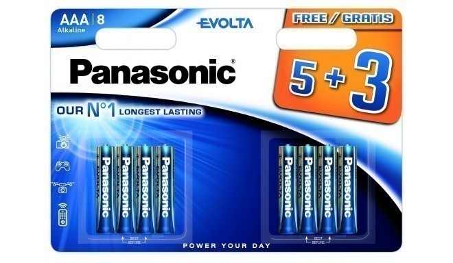 Panasonic Evolta baterija LR03EGE/8B (5+3)