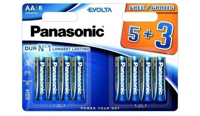 Panasonic Evolta батарейка LR6EGE/8B (5+3)
