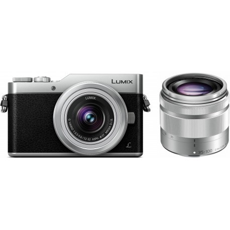 Panasonic Lumix DC-GX800 + 12-32mm + 35-100mm Kit, hõbedane