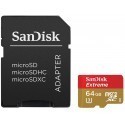 Sandisk mälukaart microSDXC 64GB Extreme 90MB/s + adapter