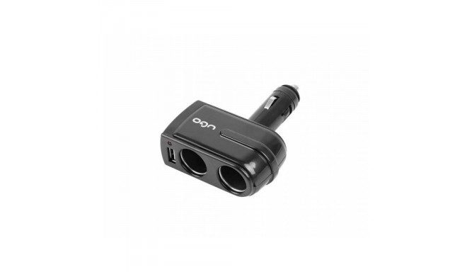 Adapter to the car lighter socket UGO URS-1018 (2 x ; black color)