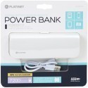 Platinet power bank Leather 7200mAh, white (43415)