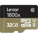 Lexar memory card microSDHC 32GB Professional 1800x + USB 3.0 reader + adapter
