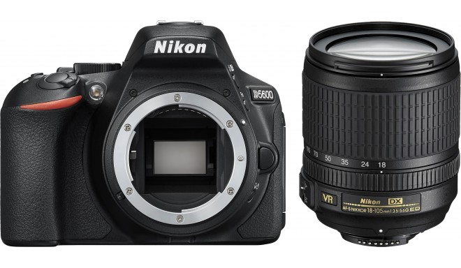 Nikon D5600 + 18-105мм AF-S VR Kit, черный