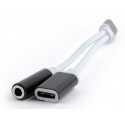 Gembird kaabel USB-C - 3,5mm, must