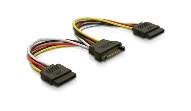 Delock Adapter 15Pin/St->2xSATA-HDD