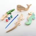 3D Paintable Wooden Animal (5 pieces)