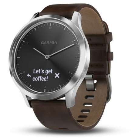 Garmin Vivomove HR Premium L, sudrabots/āda