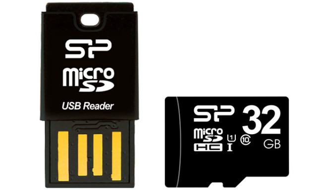 Silicon Power mälukaardilugeja Key USB + microSDHC 32GB mälukaart