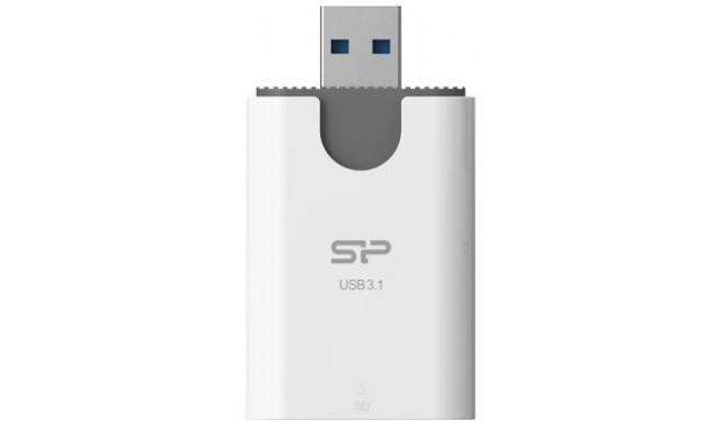 Silicon Power atmiņas karšu lasītājs Combo 2in1 USB 3.1, balts