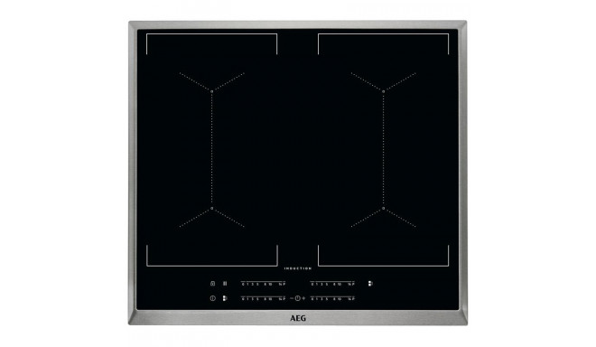 AEG 6000 MultipleBridge, laius 57,6 cm, terasraamiga, must - Integreeritav induktsioonpliidiplaat