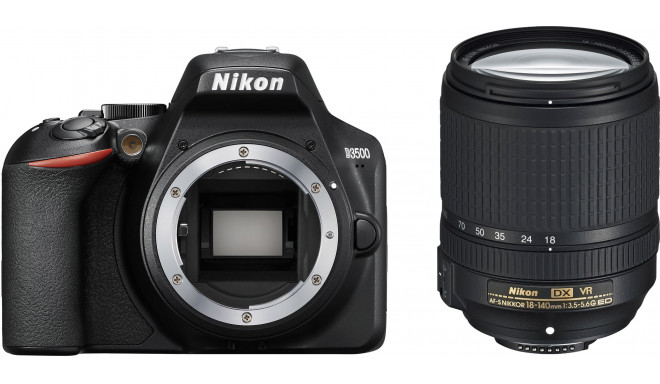 Nikon D3500 + 18-140mm AF-S VR Kit, melns