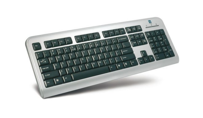 A4Tech keyboard Slim Sun US, silver/black