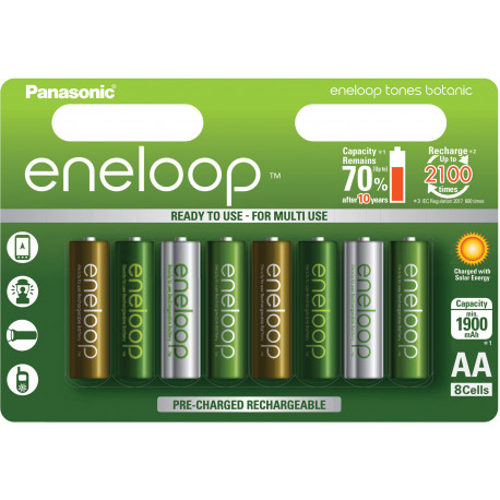 Panasonic eneloop aku AA 1900 8TE Botanic