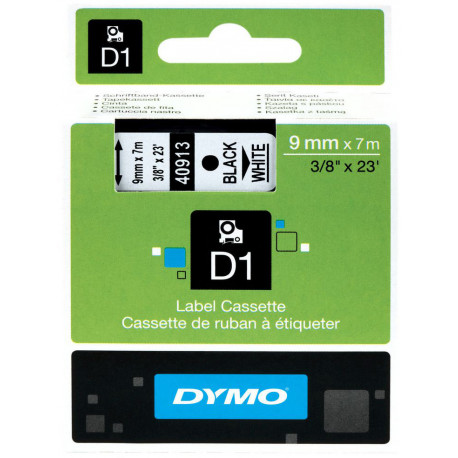 Dymo etiketiprinteri lint D1, must/valgel (40913)