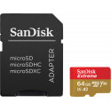 SanDisk memory card microSDXC 64GB Extreme V30 A2  + adapter