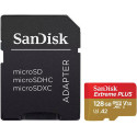 SanDisk atmiņas karte microSDXC 128GB Extreme Plus V30 A2 + adapteris