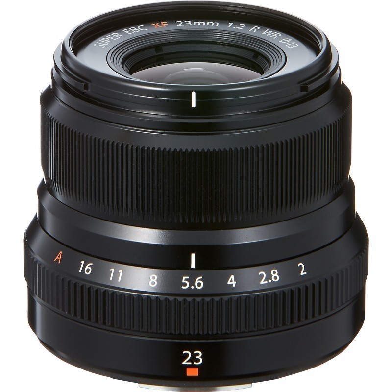 Fujifilm Fujinon XF 23mm f/2.0 R WR objektiiv, must