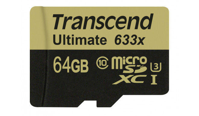 Карта памяти microsdxc uhs i u1 transcend 64 гб