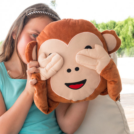 monkey emoji cushion