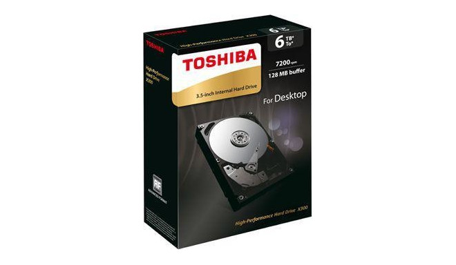 Toshiba kõvaketas X300 6TB 3.5" SATA III 128MB 7200rpm HDWE160EZSTA